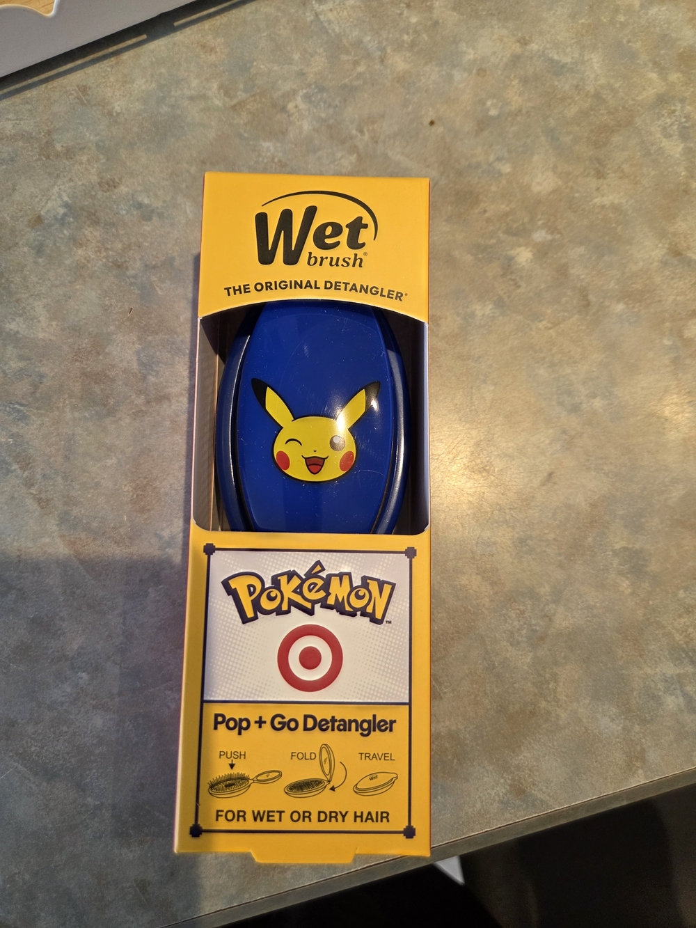 NIB Pokemon x Target Wet Brush Pokémon Pikachu Pop & Go Detangler